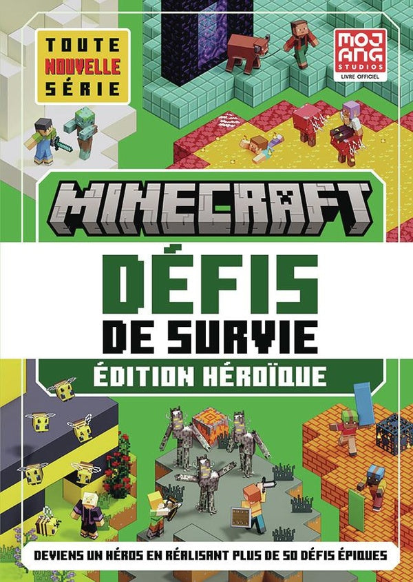 Front cover of Minecraft : Défis de survie : Édition héroïque