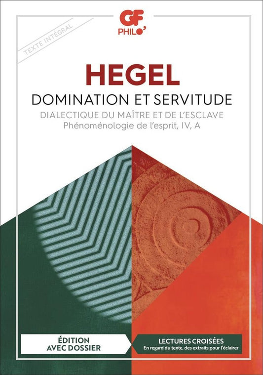 Front cover of Domination et servitude : Dialectique du maître et de l'esclave ; Phénoménologie de l'esprit, IV, A