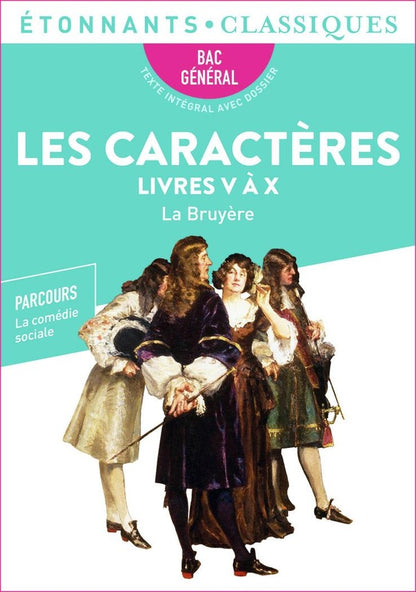 Front cover of Les Caractères ; 1ère générale ; Parcours la comédie sociale ; BAC 2024                     (Dossier de Thibaud Devillard ; BAC 2024)