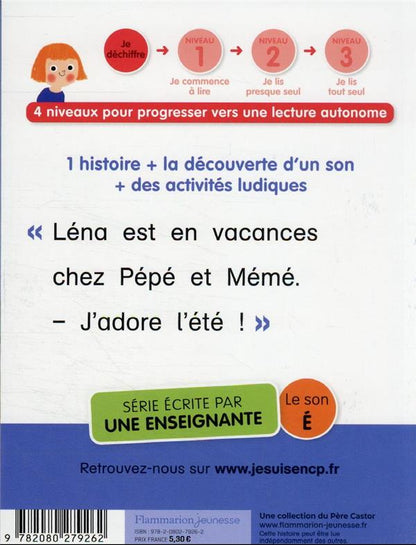 Back cover of Je rentre en CP Tome 13 : l'été de Léna