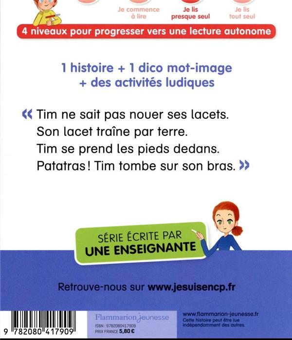 Back cover of Je suis en CP : le bras cassé