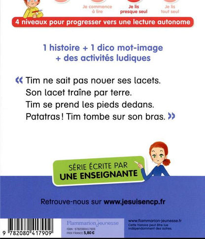 Back cover of Je suis en CP : le bras cassé