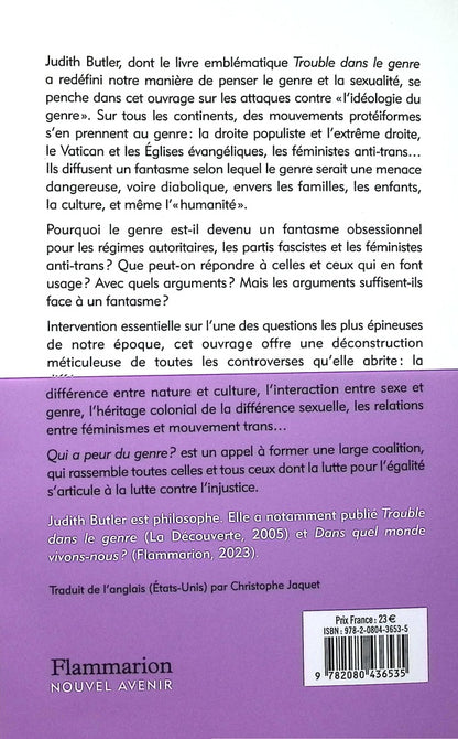 Back cover of Qui a peur du genre ?