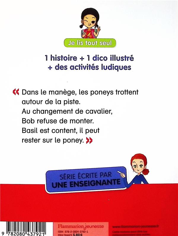 Back cover of Je suis en CE1 Tome 7 : Au poney-club