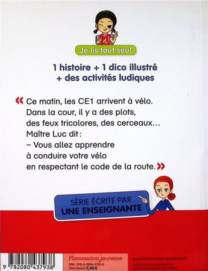 Back cover of Je suis en CE1 Tome 8 : Tous à vélo !