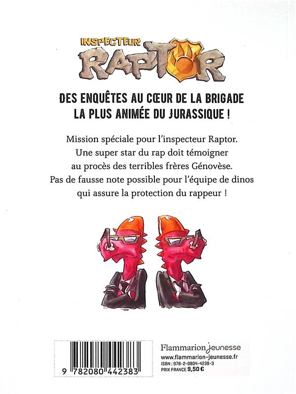 Back cover of Inspecteur Raptor Tome 3 : Jurassique Rap