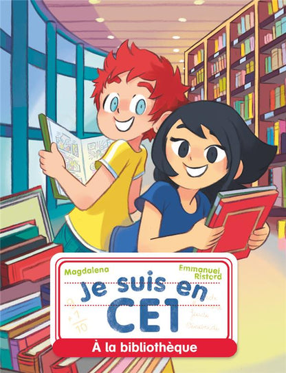 Front cover of Je suis en CE1 : Je suis en CE1, 2 : À la bibliothèque
