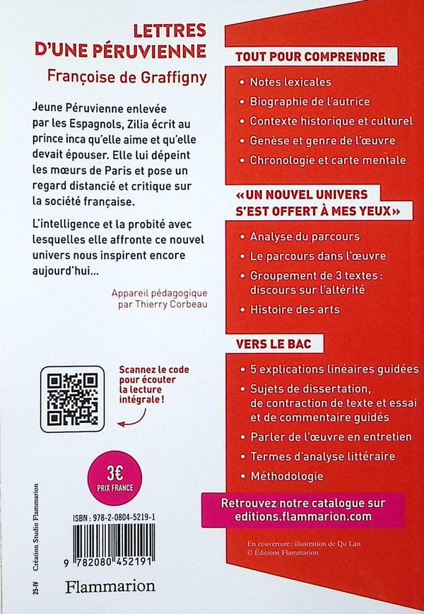 Back cover of Lettres d'une Péruvienne - Bac 2026