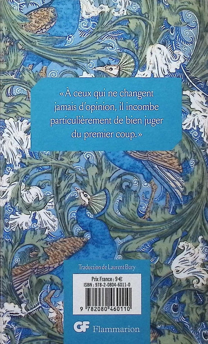 Back cover of Orgueil et préjugés                     (Préface d'Alice Zeniter)