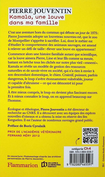 Back cover of Kamala, une louve dans ma famille                     (Préface de Boris Cyrulnik)