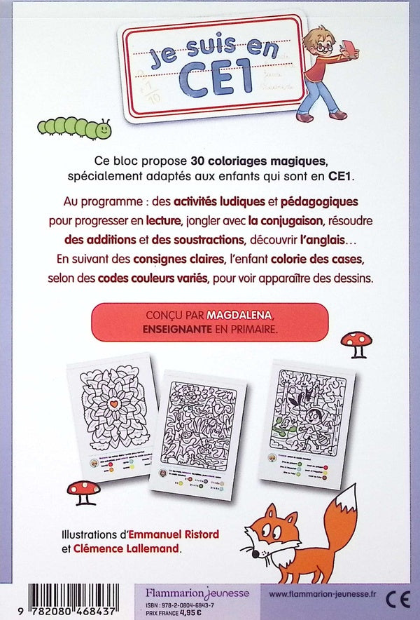 Back cover of Je suis en CE1 : Mes coloriages magiques : Calcul - grammaire - anglais