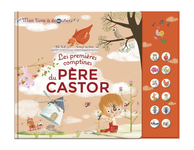 Front cover of Les premières comptines du Père Castor : Mon livre à écouter