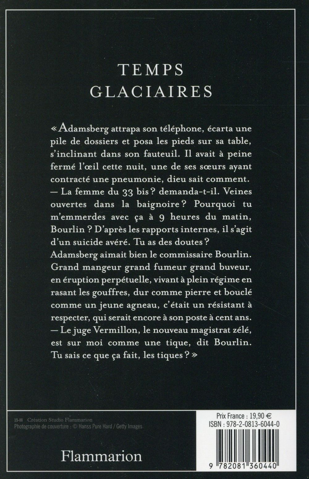 Back cover of Temps glaciaires