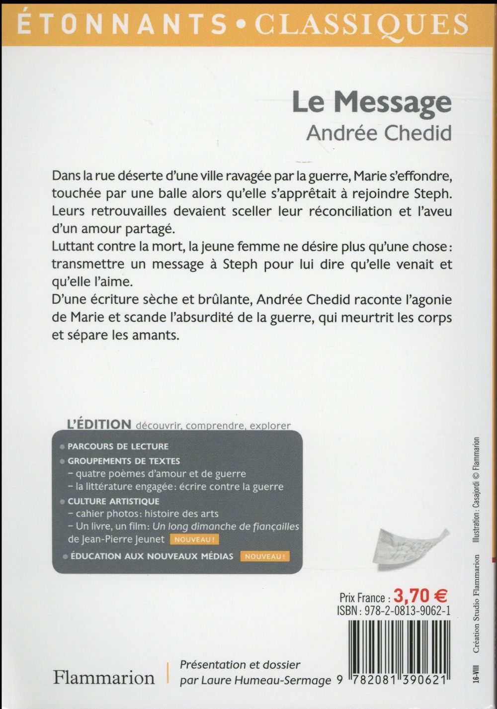 Back cover of Le message