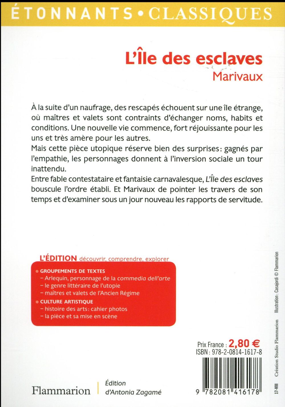 Back cover of L'ile des esclaves