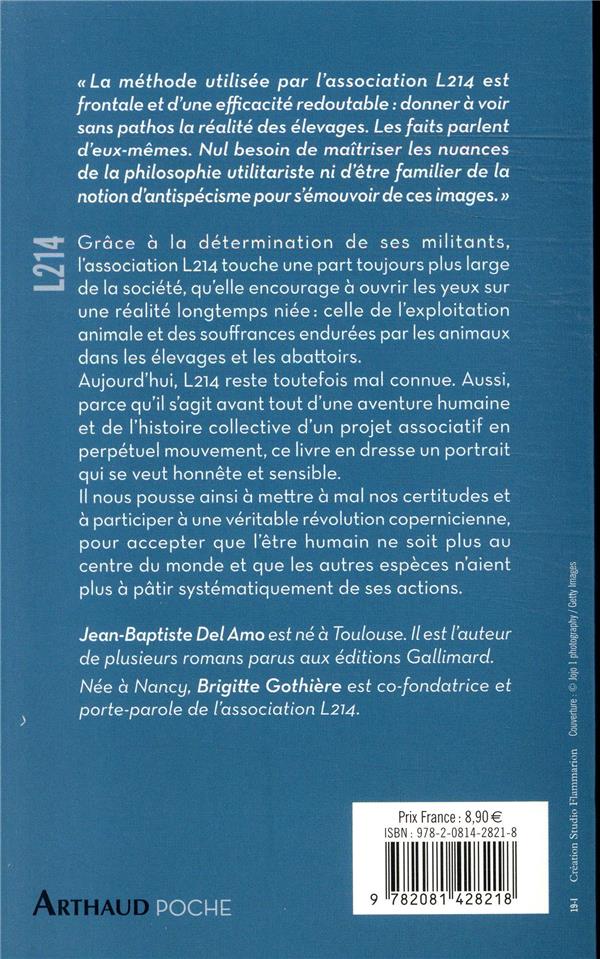 Back cover of L214 ; une voix pour les animaux                     (préface Brigitte Gothière)