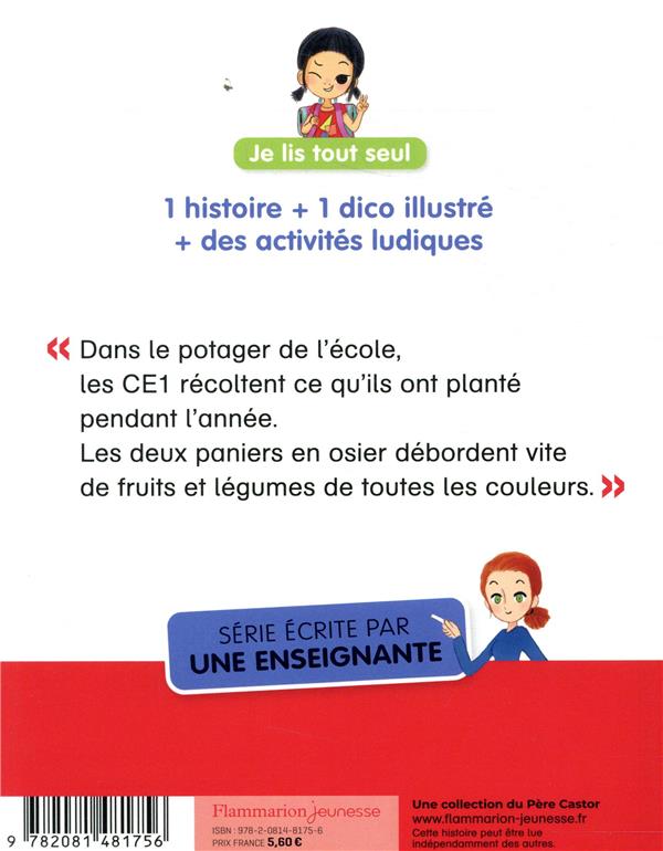 Back cover of Je suis en CE1 : opération jardinage