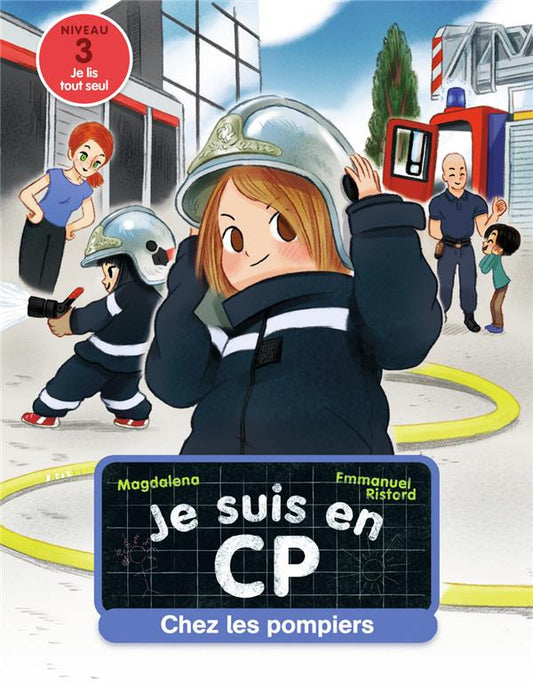 Front cover of Je suis en CP Tome 13 : chez les pompiers
