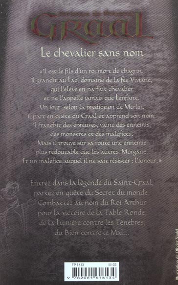 Back cover of Graal - vol01 - le chevalier sans nom