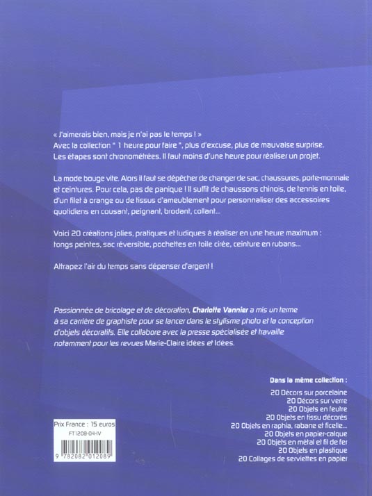 Back cover of Vingt accessoires de mode
