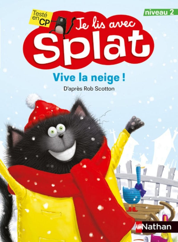 Front cover of Je lis avec Splat : vive la neige ! niveau 2