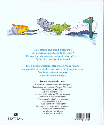 Back cover of Les dinosaures