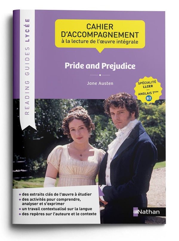 Front cover of Reading Guide : Pride and Prejudice de Jane Austen ; Terminale Spécialité LLCER ; B2