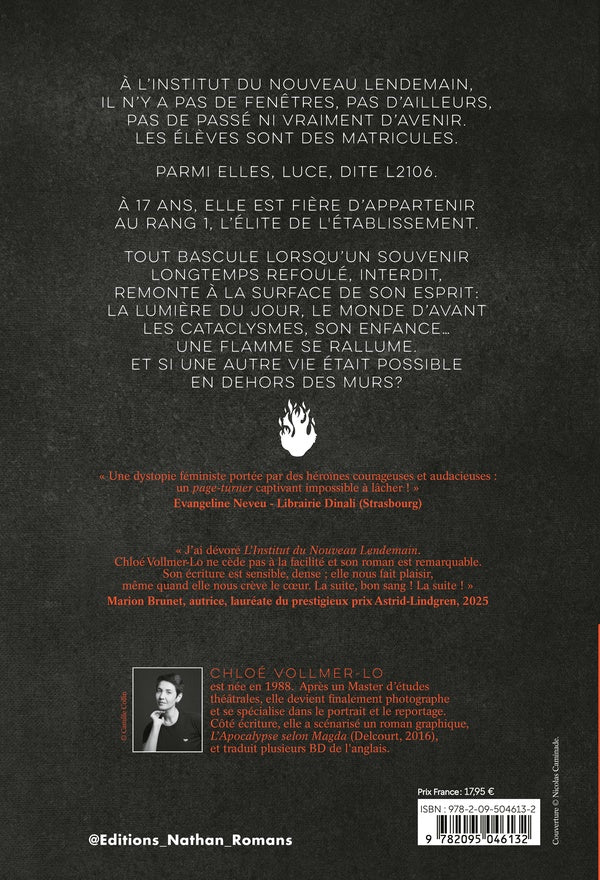 Back cover of Les visages du feu Tome 1 : L'institut du nouveau lendemain