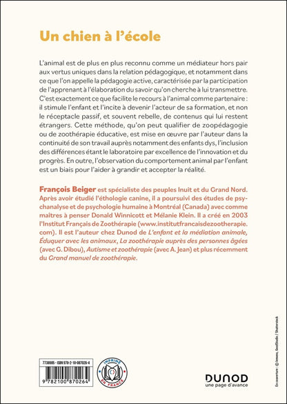 Back cover of Un chien à l'école : Zoopédagogie : l'animal médiateur dans l'apprentissage scolaire