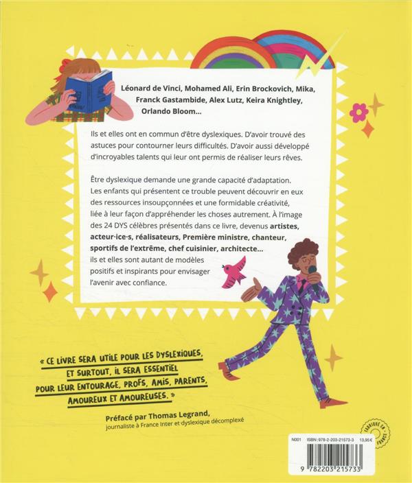 Back cover of Dys et célèbres : comment la dyslexie peut rendre plus fort
