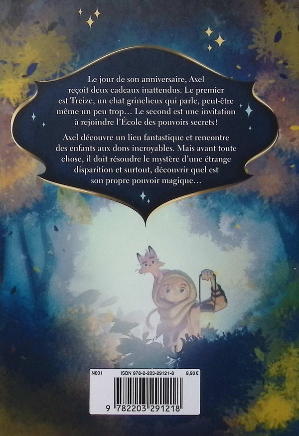 Back cover of L'Ecole des pouvoirs secrets Tome 1 : Un chat nommé Treize