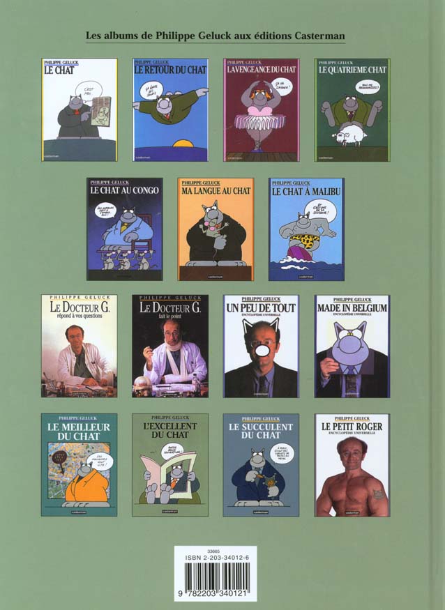 Back cover of Les best-of du Chat Tome 2 : l'excellent du Chat