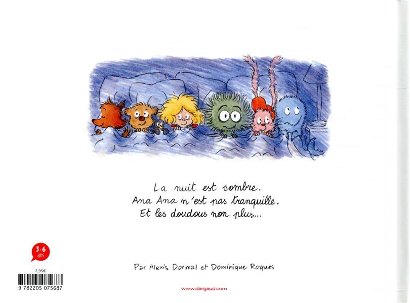 Back cover of Ana Ana Tome 7 : on n'a pas peur du noir !