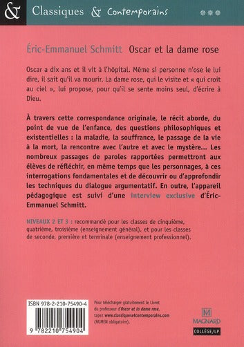 Back cover of Oscar et la dame rose