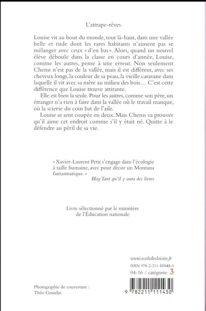 Back cover of L'attrape-rêves