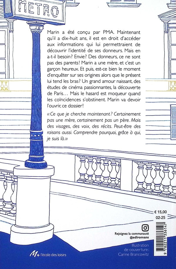 Back cover of Le don de Marin