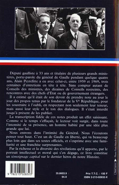 Back cover of C'était de Gaulle Tome 1