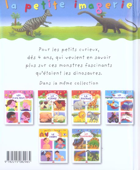 Back cover of Les dinosaures
