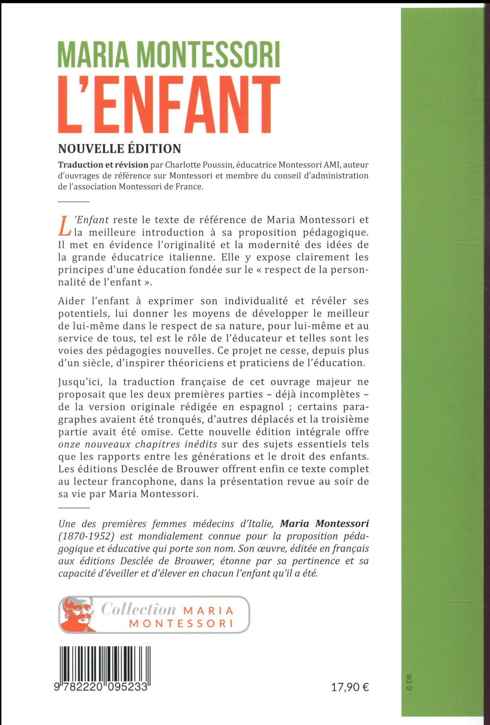 Back cover of L'enfant
