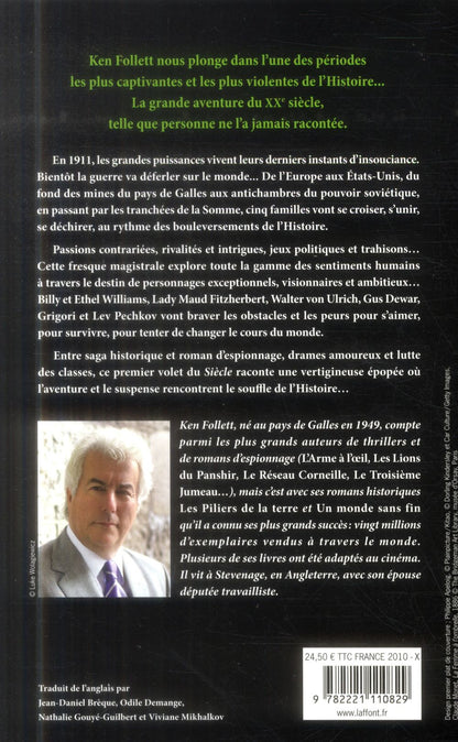 Back cover of Le siècle Tome 1 ; la chute des géants