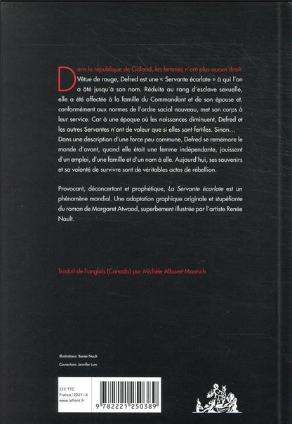 Back cover of La servante écarlate