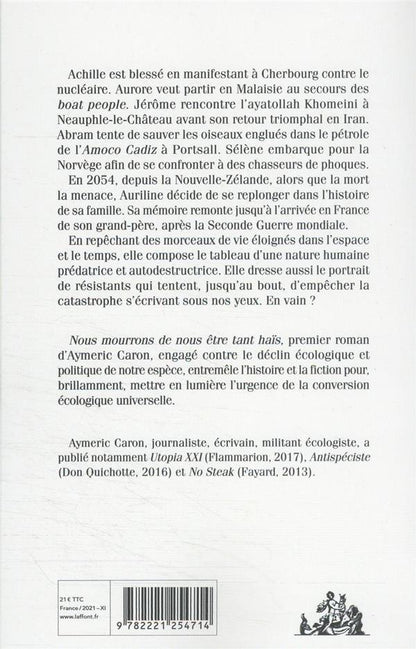 Back cover of Nous mourrons de nous être tant haïs