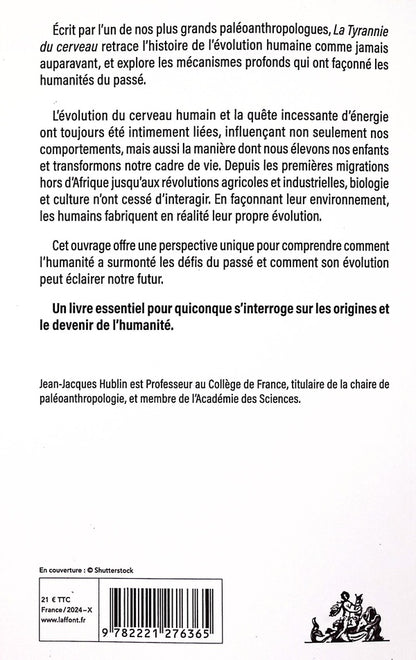 Back cover of La tyrannie du cerveau : Un nouveau récit de l'évolution humaine