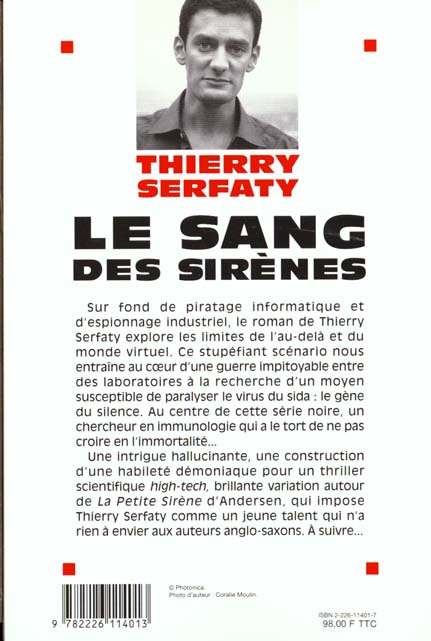 Back cover of Le Sang des sirènes