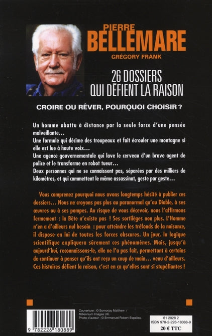 Back cover of 26 dossiers qui défient la raison