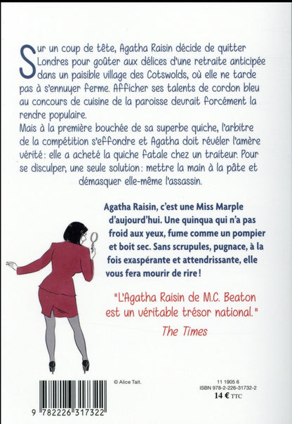 Back cover of Agatha Raisin enquête Tome 1 : la quiche fatale
