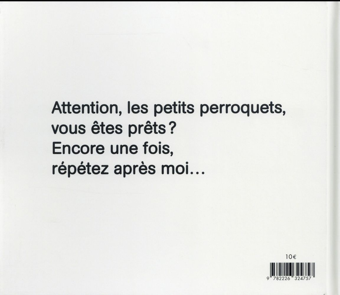 Back cover of La comptine des perroquets
