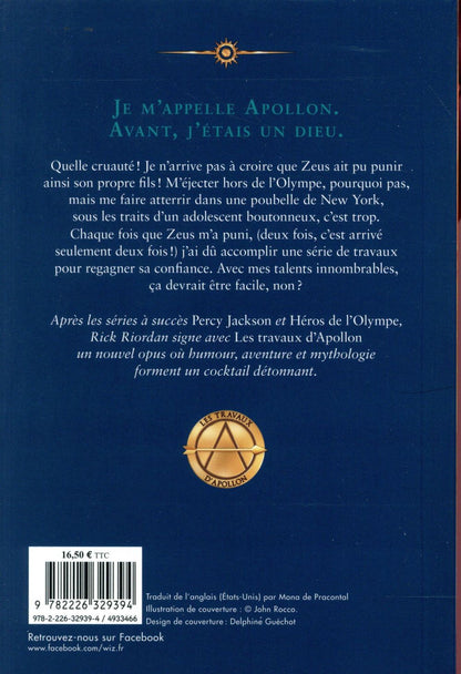 Back cover of Les travaux d'Apollon Tome 1 : l'oracle caché