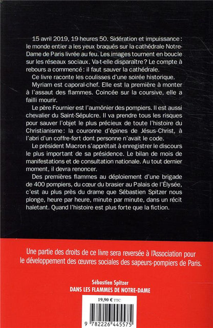 Back cover of Dans les flammes de Notre-Dame