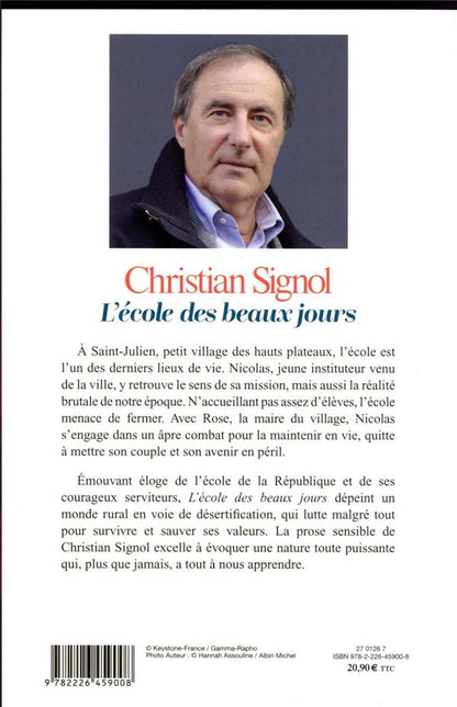 Back cover of L'école des beaux jours